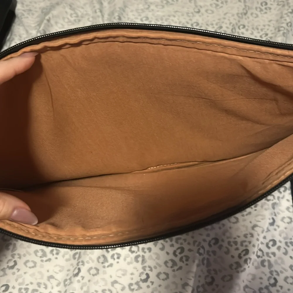 Werk Rose Gold and Black Laptop Shoulder Bag